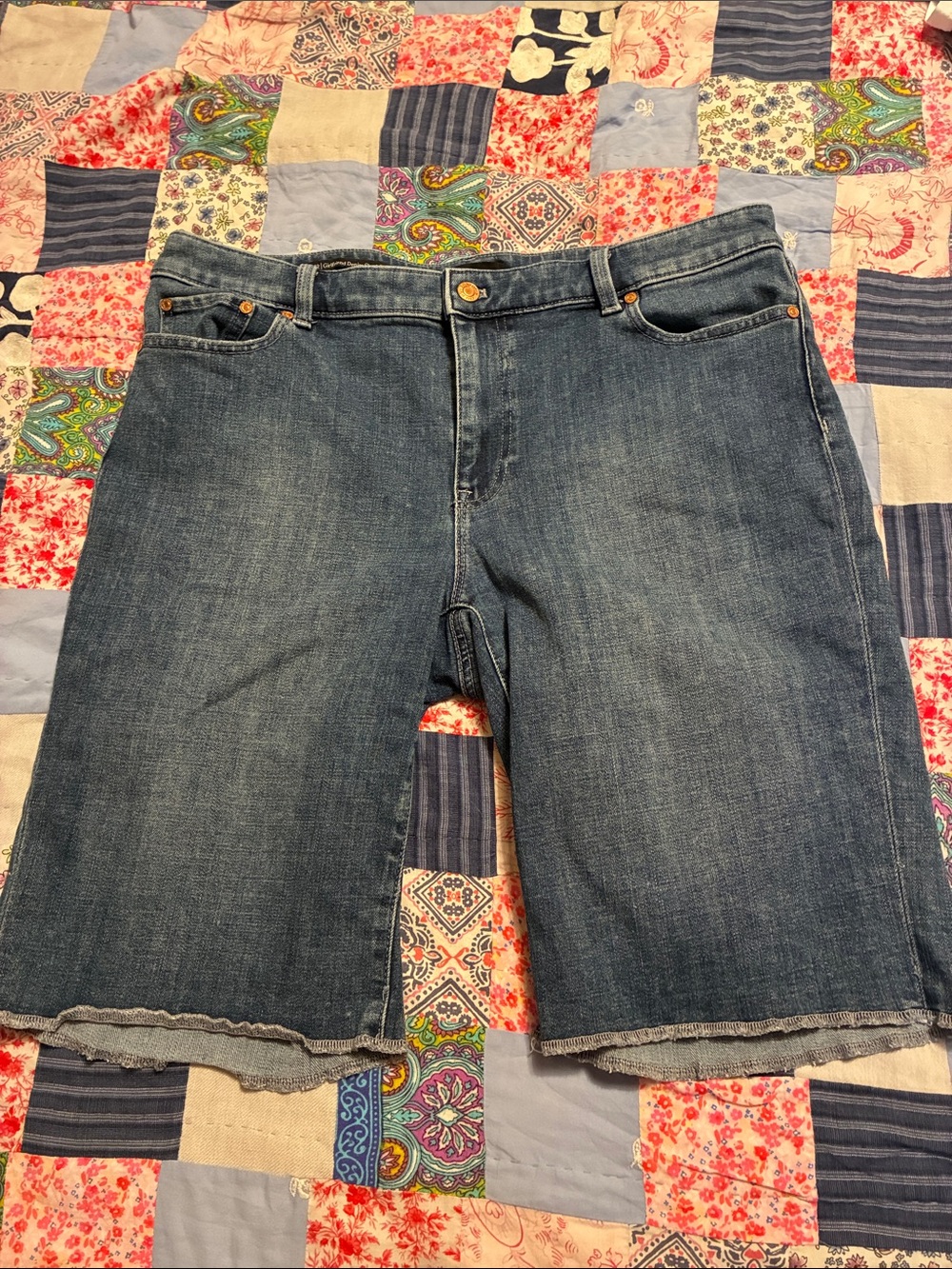 Talbots Blue Denim Shorts Bermuda Shorts